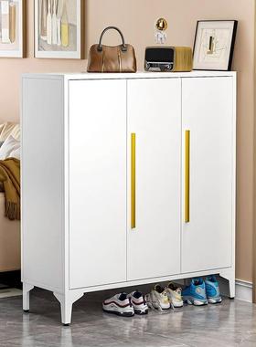 钢鞋柜家鞋用门外口楼道室大容量制带锁入67731户玄关铁艺储物柜