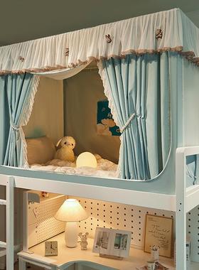 主公风花边通蚊帐学生光宿舍强TGT遮床帘一体式寝室上下铺用全包