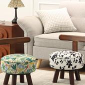 实新木小凳子家发用矮凳款 凳客厅旋转靠背 沙凳凳茶几门口124换鞋