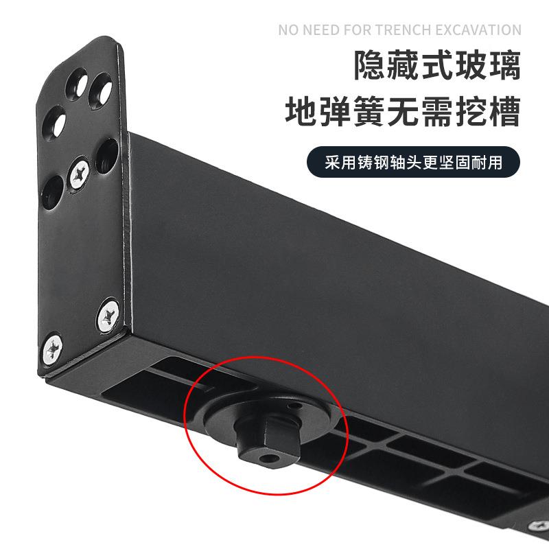 免挖坑木关地弹簧有框门自动门器隐藏式缓冲定门木位免挖坑木门黑