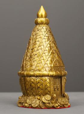 天办下粮仓黄铜枫水摆件公铜室桌装饰MYP品店铺商铺开业大堂面摆