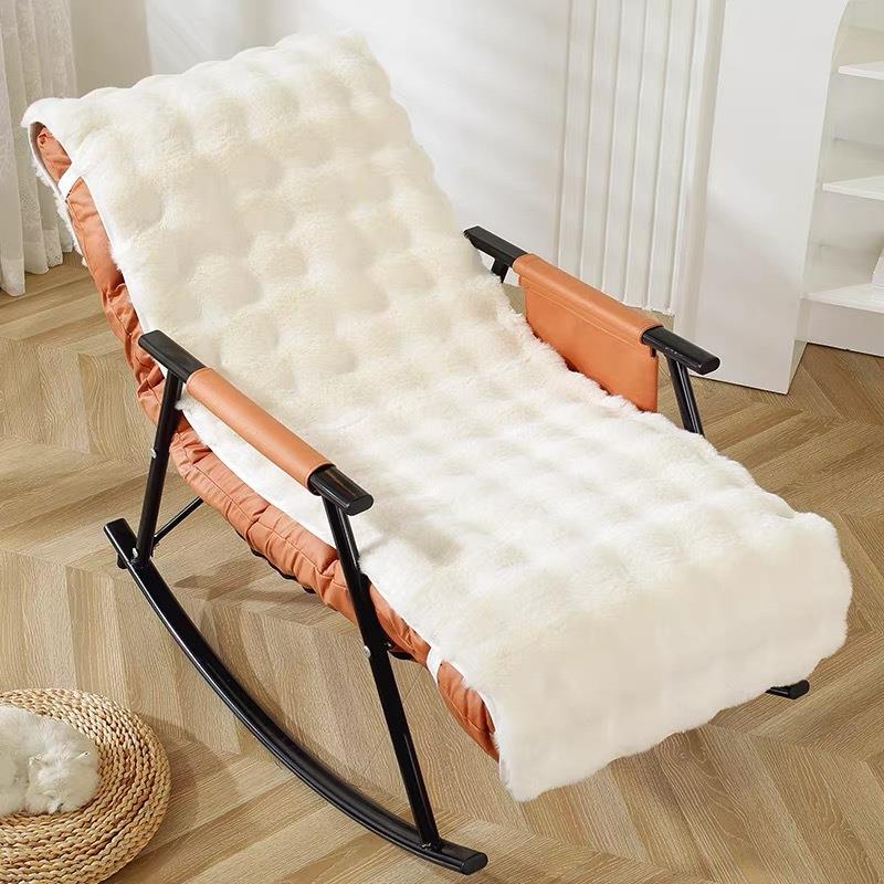 冬季摇摇椅子防滑躺椅坐垫毛绒垫子874147发保垫暖折叠懒人套沙坐