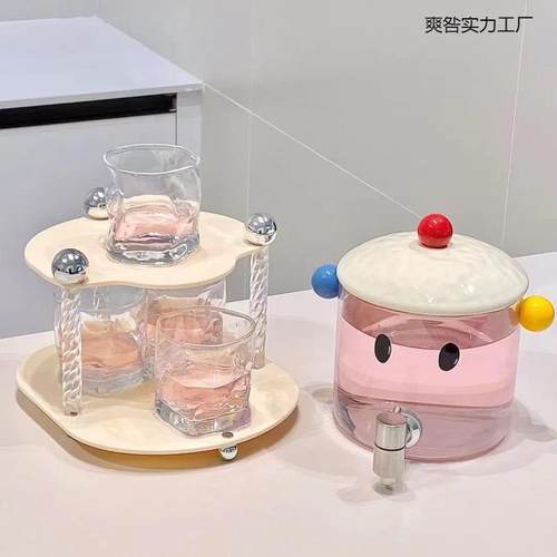 玻璃耐带高温冷水壶龙头水壶套装大容量家用水夏季凉GMN壶饮料冰