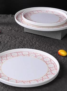 饭厅店餐具海菜盘商用圆形42273平盘鲜炒菜浅盘餐酒店创意瓷仿冷菜餐盘