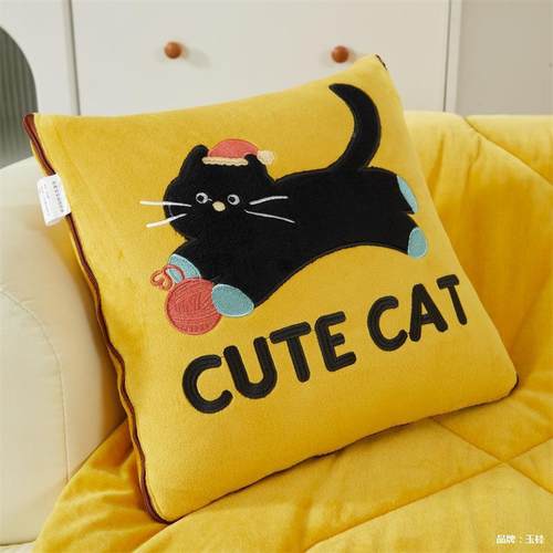 抱枕被子两用加厚毯办室折叠午睡枕头子二一合沙发汽车SRV公靠枕