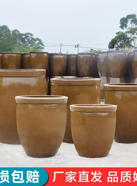 水用老式陶瓷家用储水大缸特大缸号农腌村菜缸粗土缸米缸积JXE酸