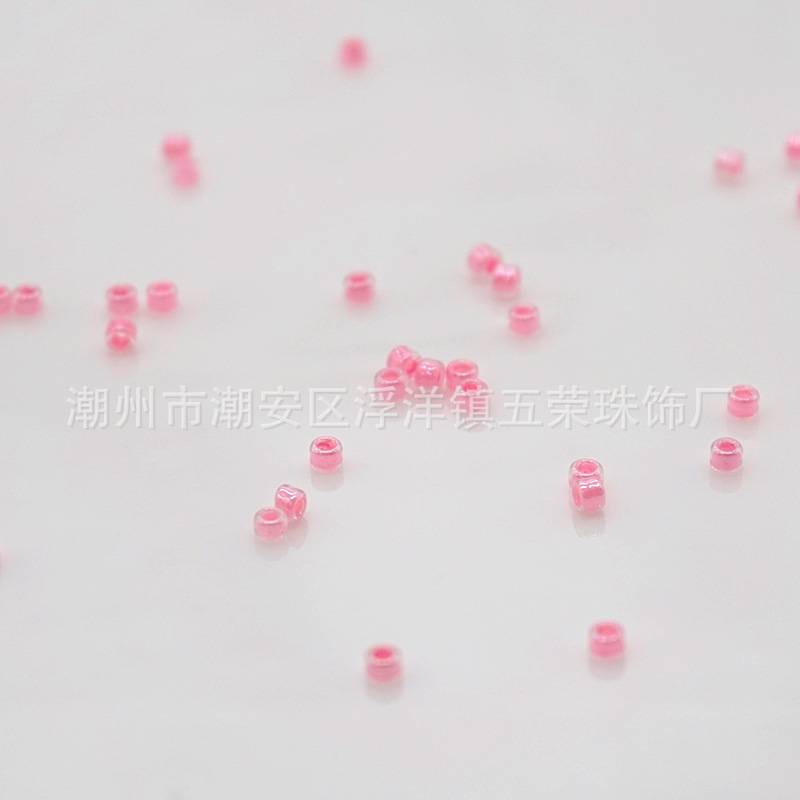 WRZXW-37五荣电脑机绣珠盘珠饰品辅料连线珠玻璃米珠机绣玻璃散珠
