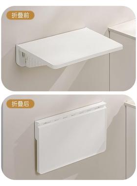 浴室可叠折毛巾形架卫生间免打孔置物架ZAS放衣服隐巾浴收纳架子