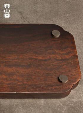 xy茗10711末t整块木盘黑檀木小茶茶台大实小号家用干泡盘简约托盘
