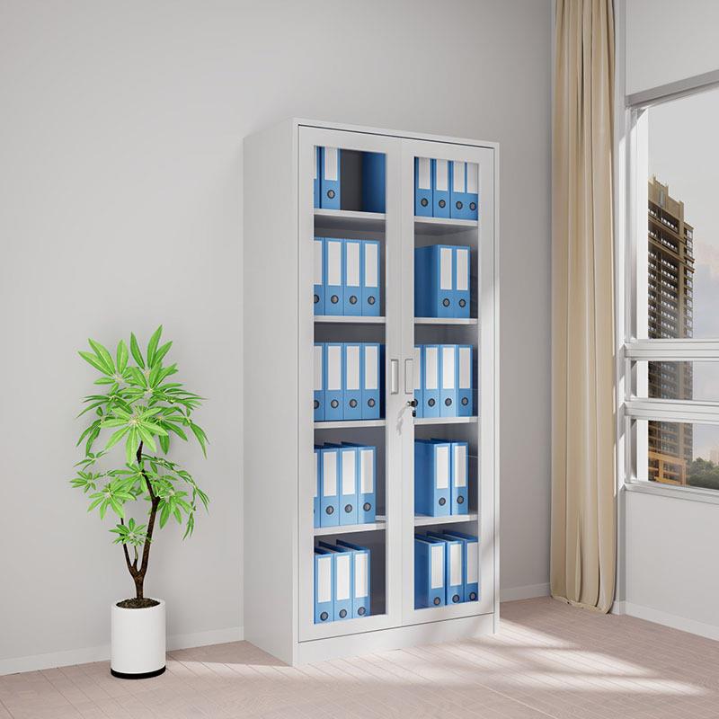 钢制文件柜办公室资料证柜密码带凭书锁铁皮物矮柜柜员2021-9-1工