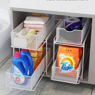 浴柜置物架屉卫生间室水TMB浴室抽拉式 抽水下池洗手台分层收纳