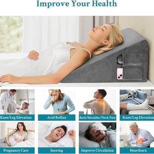 楔形枕头记忆床棉三角垫睡流MSF-KB-P眠缓解回反流打鼾觉头亚马逊