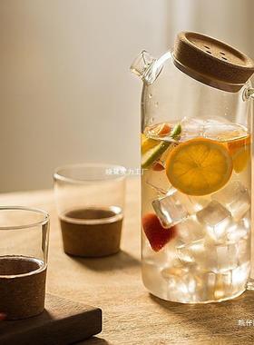 装家用冰水家用耐高温玻40886璃水壶壶套凉壶大容量扎壶水冷泡茶壶
