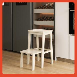 ◇实台木脚踏凳多功能凳家用椅子梯高Fh(h(x}#登楼梯凳子爬高凳两