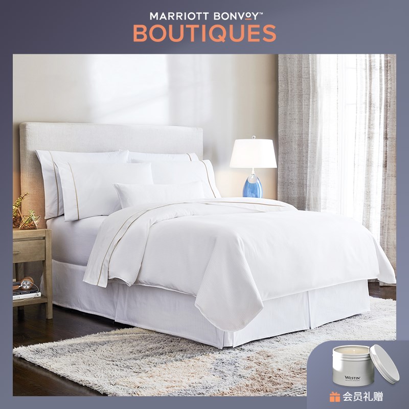 威斯汀酒店四件套60支贡v缎五星级酒店床品枕套床单被套四件套