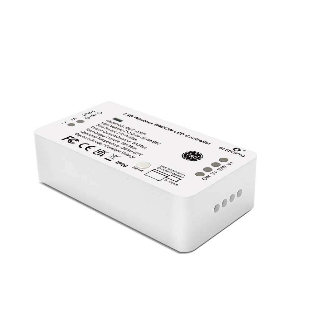 格乐德ZigBee3.0 APP控制器双色温智能语音led灯带调光控制器低压