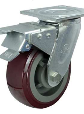 天鹏天龙重型申紫色脚轮/天津脚轮 6寸聚氨酯脚轮