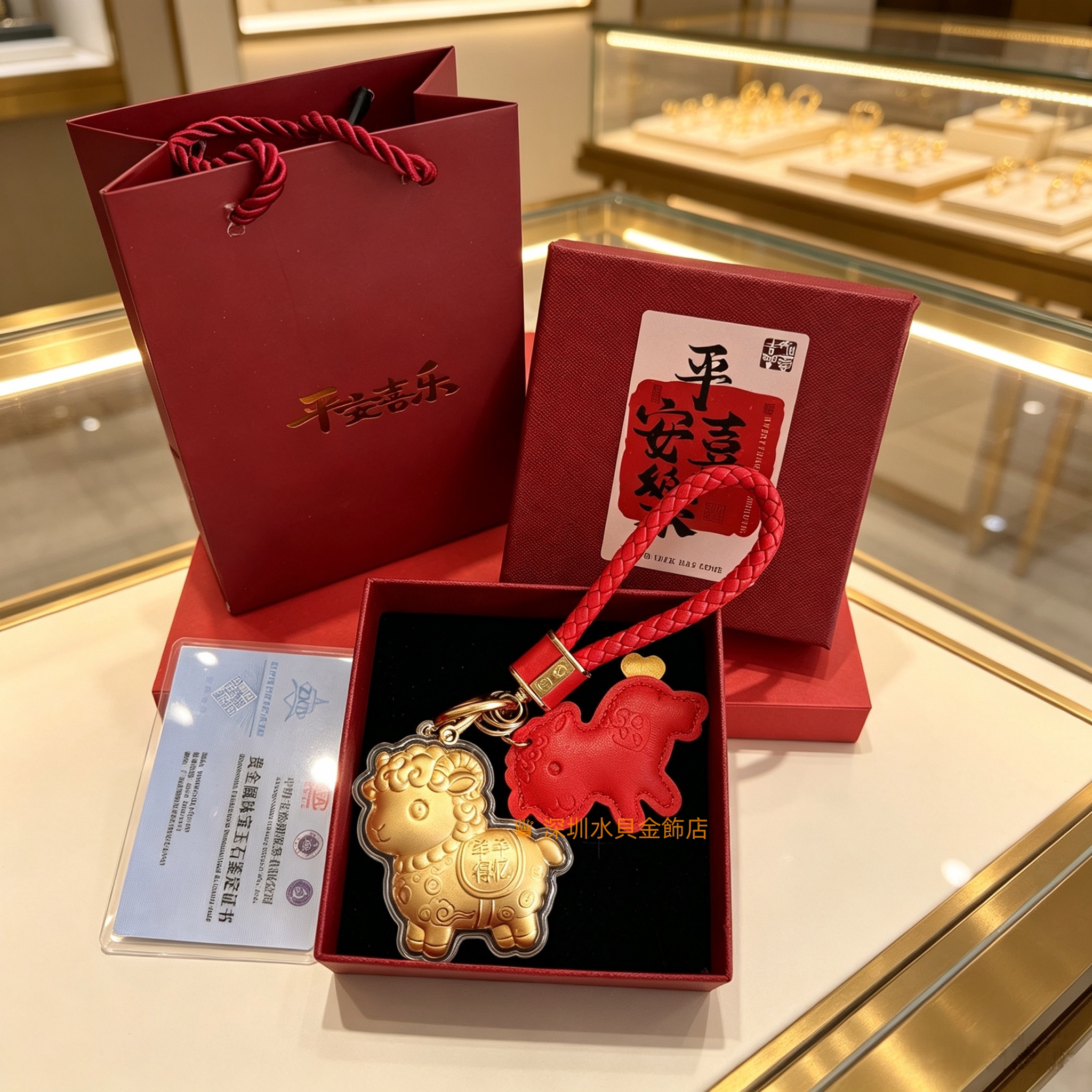 新款羊年羊羊得亿小羊礼品钥匙扣活动挂件年会送客户伴手礼物定制