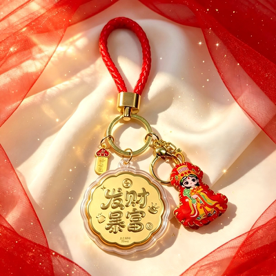 水贝吉祥包挂件引流活动礼品发财暴富妈祖护佑钥匙链客户生日送礼