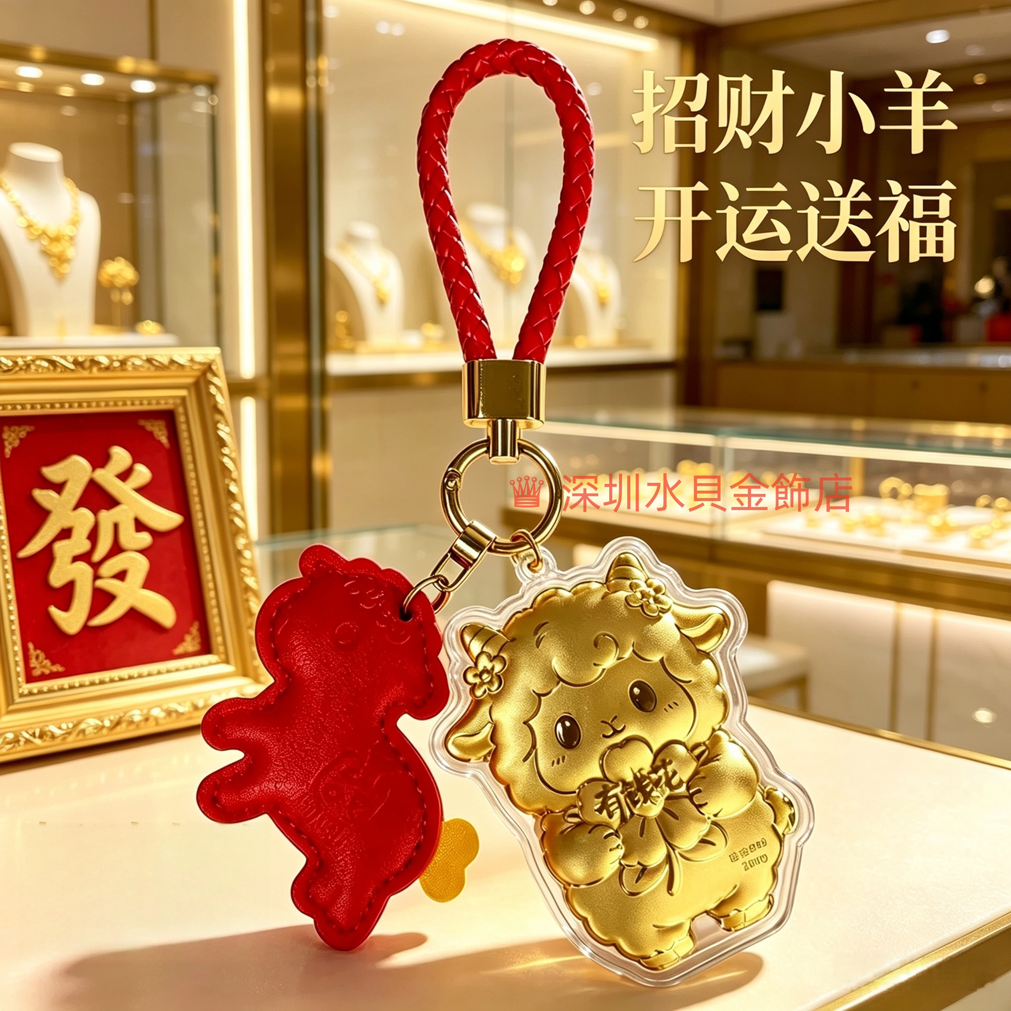 羊年招财小羊钥匙扣年会礼品送客户伴手礼店庆活动结婚挂饰可定制