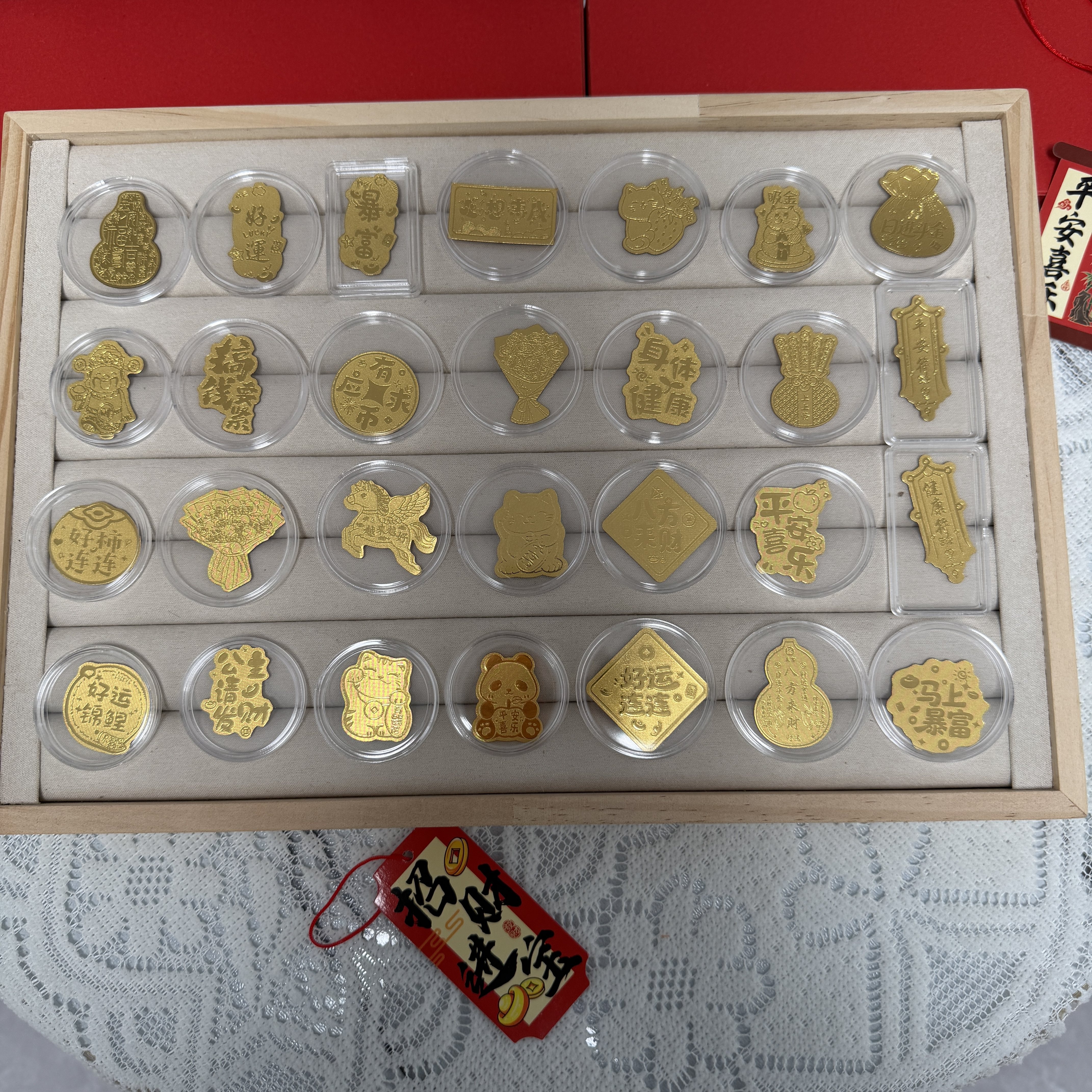 水贝招财猫手机贴小羊马上有钱花财神爷暴富后背贴纸送客户伴手礼