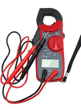 钳型表万用表 电压电流表测电阻电压 通断蜂鸣数字钳形表 红/橙色