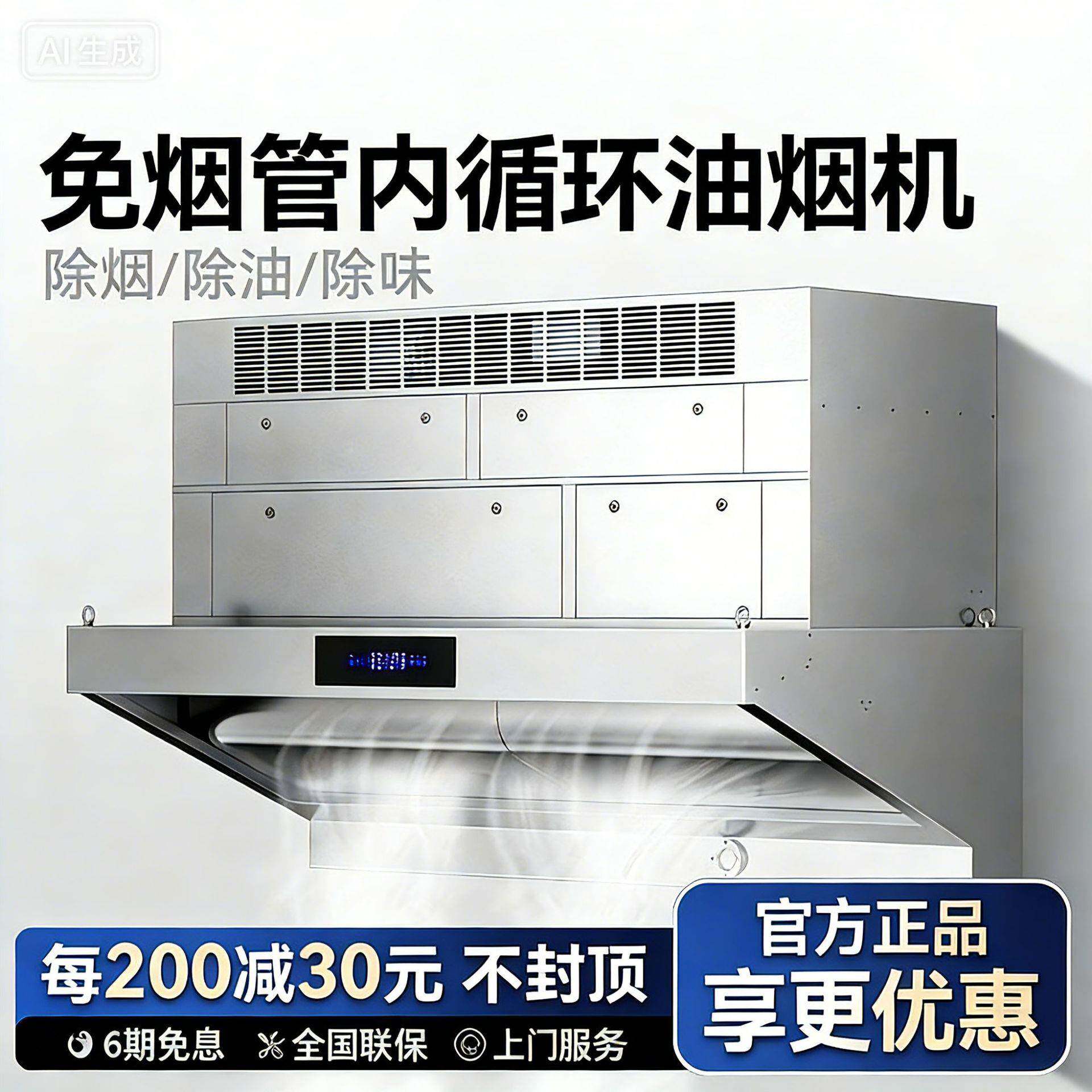 商用油烟净化一体机商用餐饮饭店水循环除味管道烟低空净化器