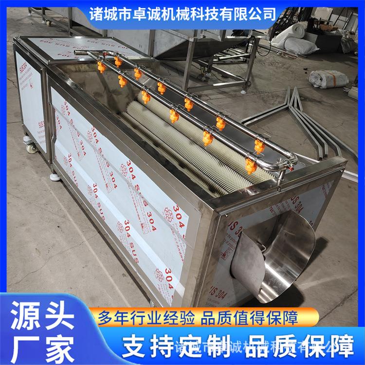 高压喷淋去泥清洗设备黄精荸荠毛辊清洗机土豆毛辊清洗机