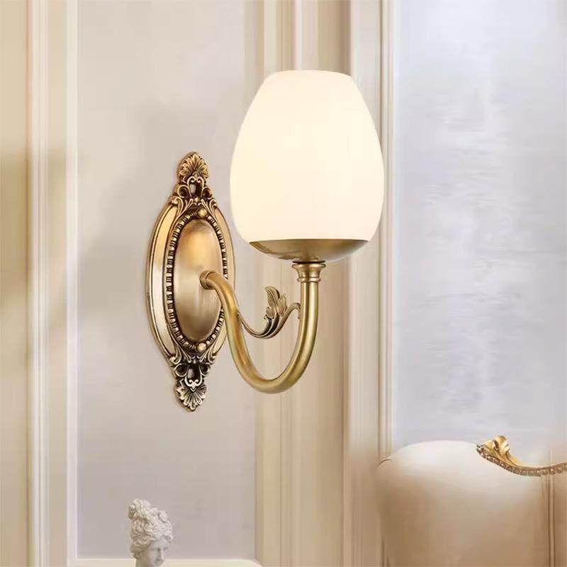 美式简约单头壁灯客厅双头灯具卧室床头灯欧式餐厅灯楼梯壁灯