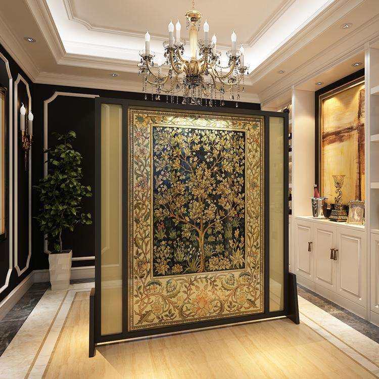 实木可移动现代简约美式欧式轻奢屏风隔断座屏遮挡玄关客厅发财树,鲜花速递/花卉仿真/绿植园艺,割草机/草坪机,淘宝优惠券,粉丝福利购,淘宝优惠卷