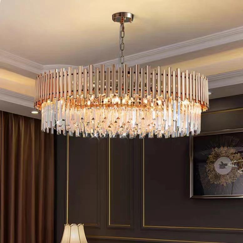 轻奢水晶别墅大吊灯现代大气楼梯吊灯挑空复式楼客厅灯