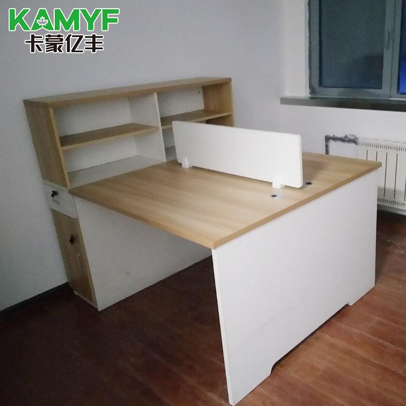 新款办公家具办公桌组合卡位职员电脑桌椅4人员工桌屏风隔断桌