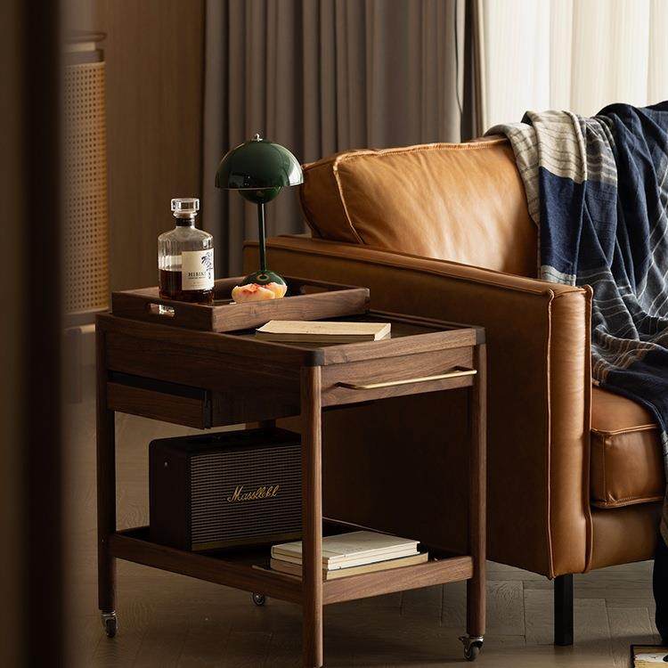 小推车置物架可移动沙发边桌小茶几黑胡桃木角几客厅实木边几北J&,鲜花速递/花卉仿真/绿植园艺,割草机/草坪机,淘宝优惠券,粉丝福利购,淘宝优惠卷
