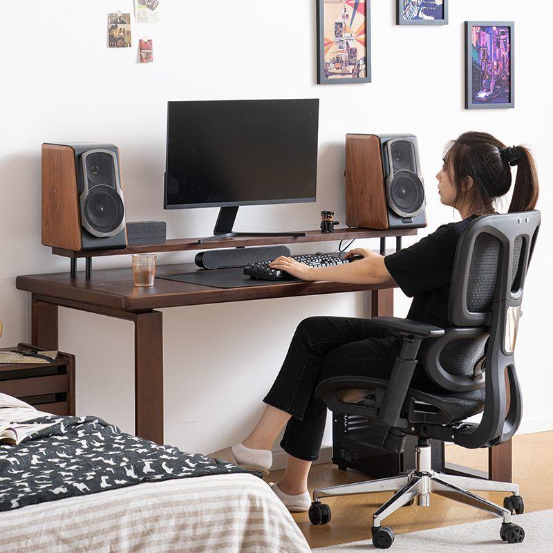 实木电脑桌家用书桌大板工作台北欧现代简约网红双人学习桌工作台