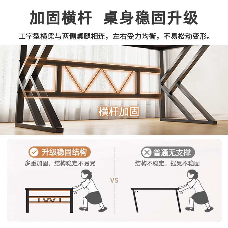 台式电脑桌家用书桌书架一体组合小户型洞洞板学习桌子卧室办