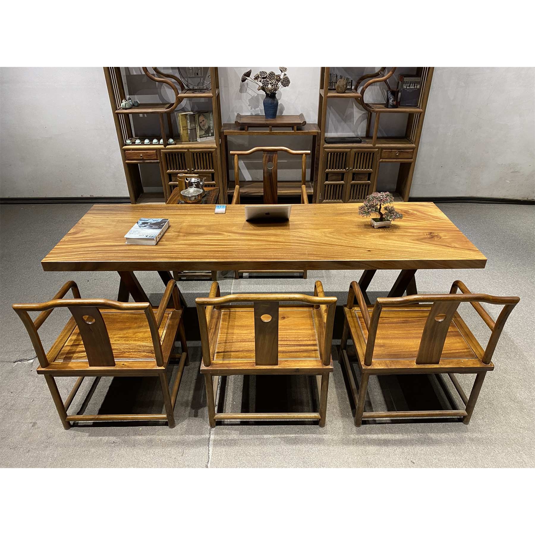 实木大板整块原木茶桌茶台胡桃木办公桌餐桌书桌画案原木