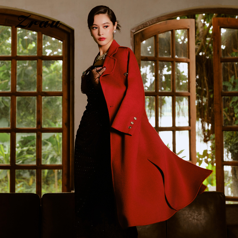 绵羊毛100%双面呢大衣