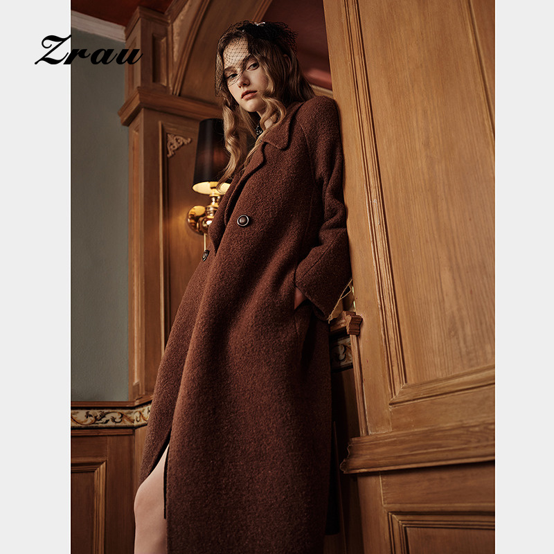 中长款绵羊毛高级感外套