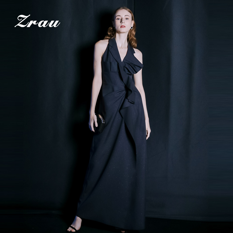 无袖荷叶边连衣裙女装