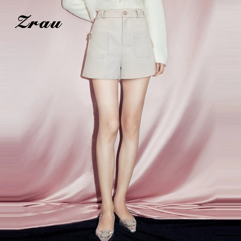 ZRAU【商场同款】冬季新款时尚气质简约短裤宽松口袋设计直筒裤,女装/女士精品,短裤,淘宝优惠券,粉丝福利购,淘宝优惠卷