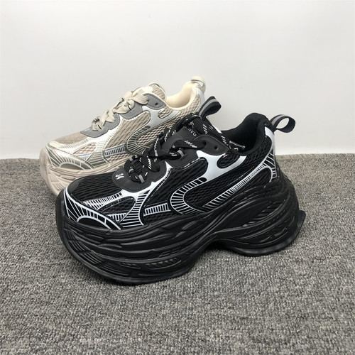 真皮厚底增高老爹鞋小个子