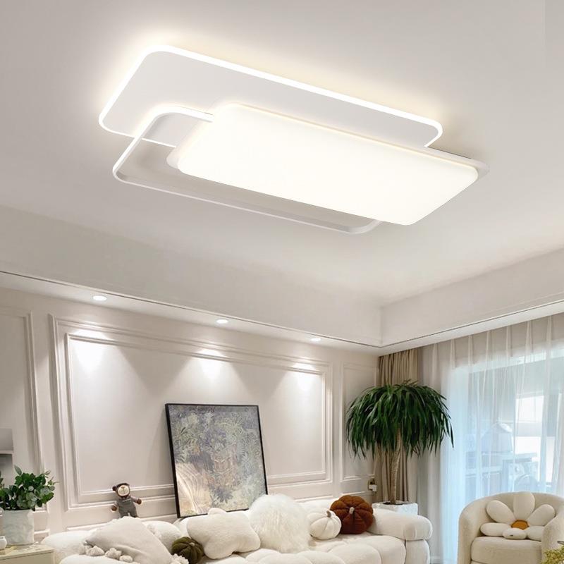 2023新款客厅吸顶灯现代简约大气大厅主灯奶油风全屋中山灯具套餐