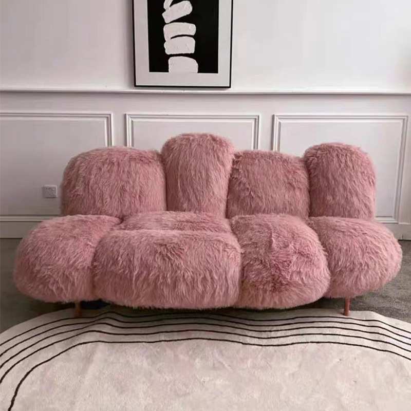 意大利轻奢设计师Cipria布艺三人沙发简约现代小户型客厅懒人沙发