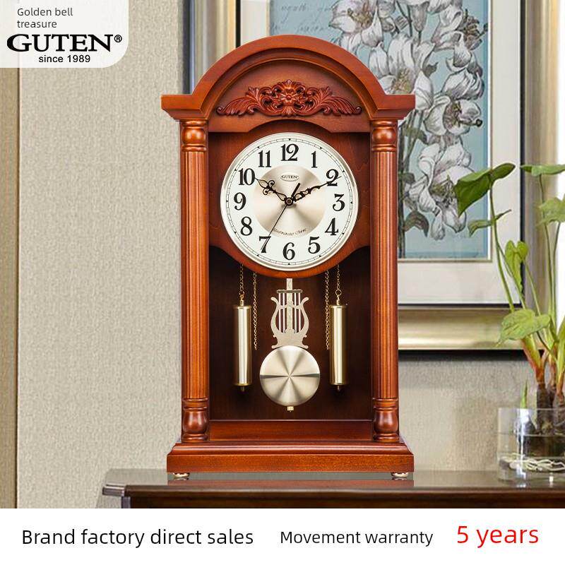 座钟实木欧式座钟摆件台钟老式覆古座钟摆钟钟表客厅高级台式大号