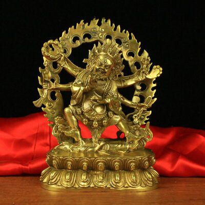纯铜藏佛黑财神六臂金刚大黑天主像六臂玛哈噶拉铜像摩诃噶拉