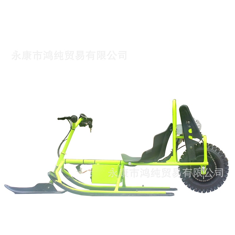 儿童电动雪地摩托车全地形电动卡丁车越野雪橇车冰面滑雪娱乐