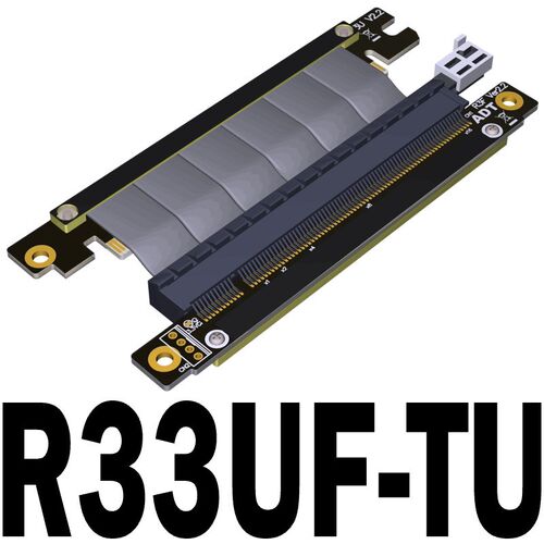ADT显卡延长线PCI-E x16 3.0全速稳定兼容A4 ITX机箱 双反向 16x