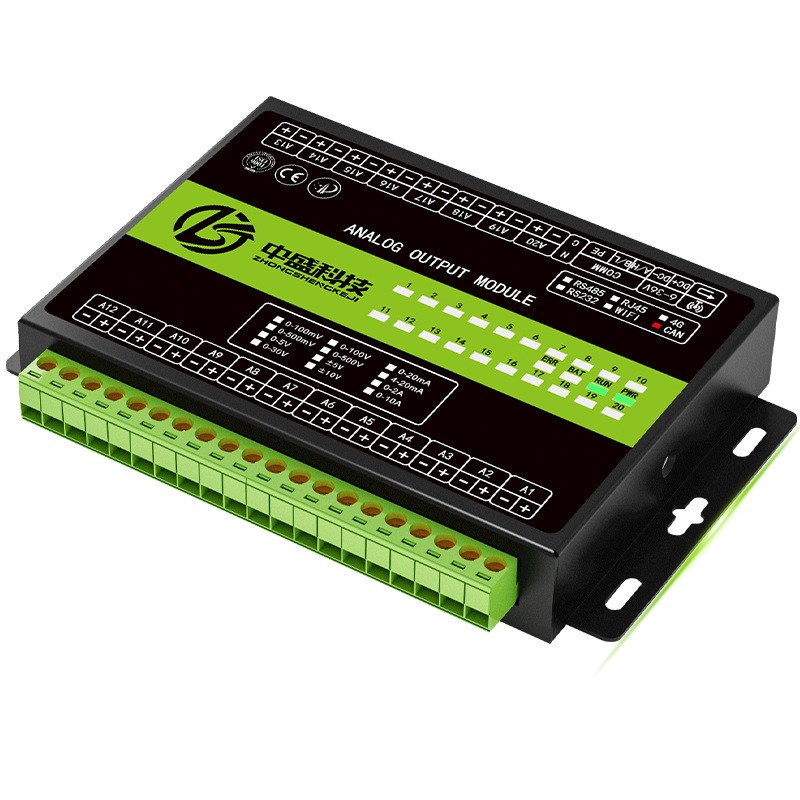 模拟量采集模块CAN通讯电压电流输出20mA/5V/10V/100VPLC扩展IO板