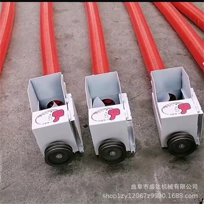 玉米装车软管吸粮机380V双管双向中驱吸沙机弹簧蛟龙抽粮机