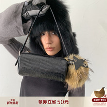 ECODAY秋冬新款笔筒包迷你笔袋圆筒手提手拎手机包女士小包小方包